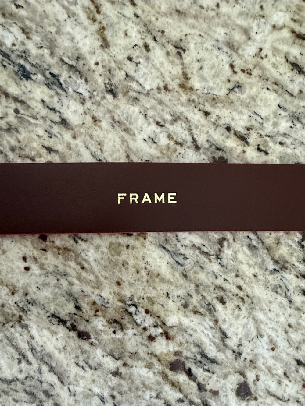Frame Denim Le Circle Belt Red Suede with Gold Tone Round Buckle Sz L - Picture 10 of 13